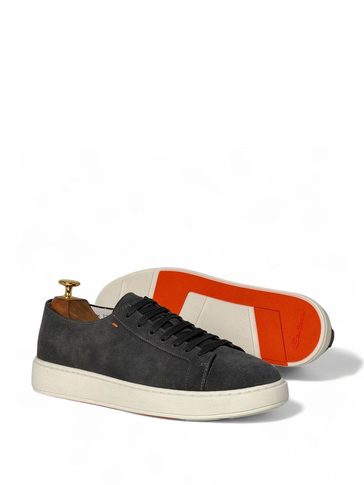 Santoni Кеды из замши Серый