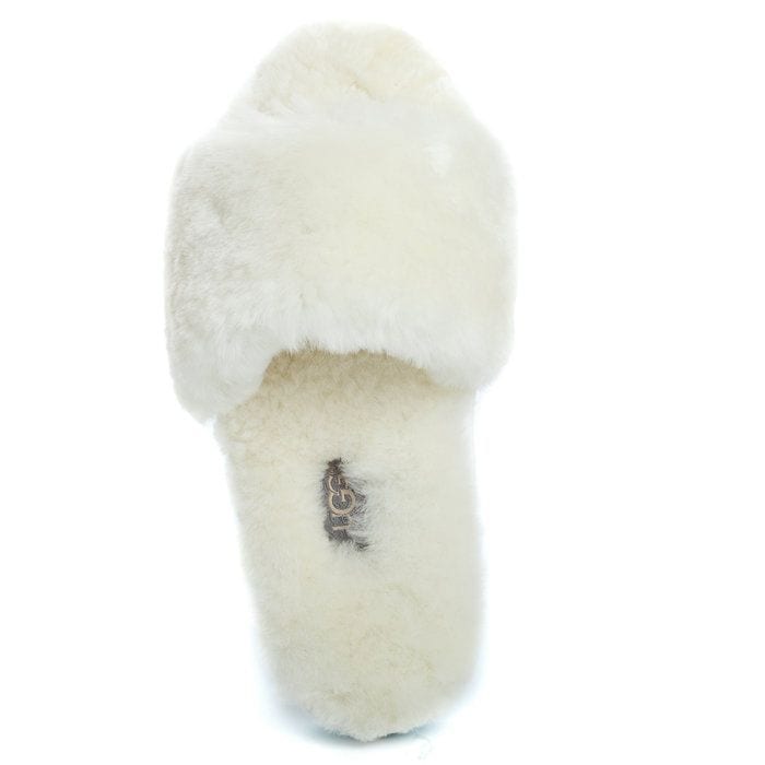 Fluff Slide Slippers White