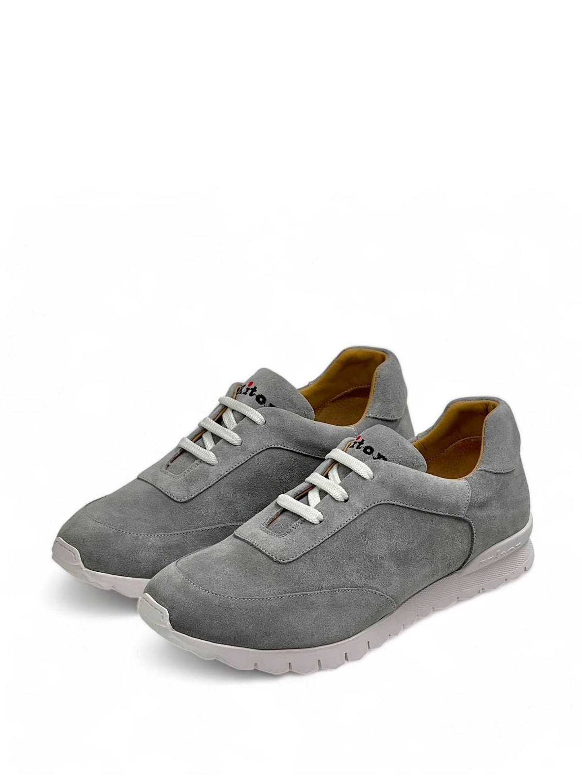 Kiton Кроссовки из замши Серый