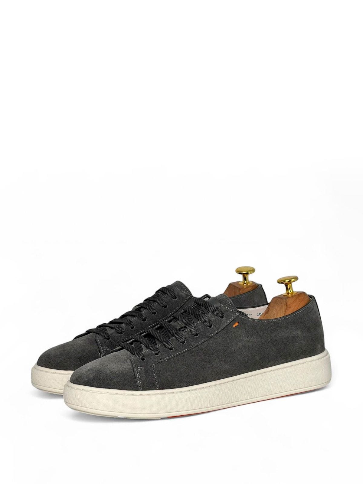 Santoni Кеды из замши Серый