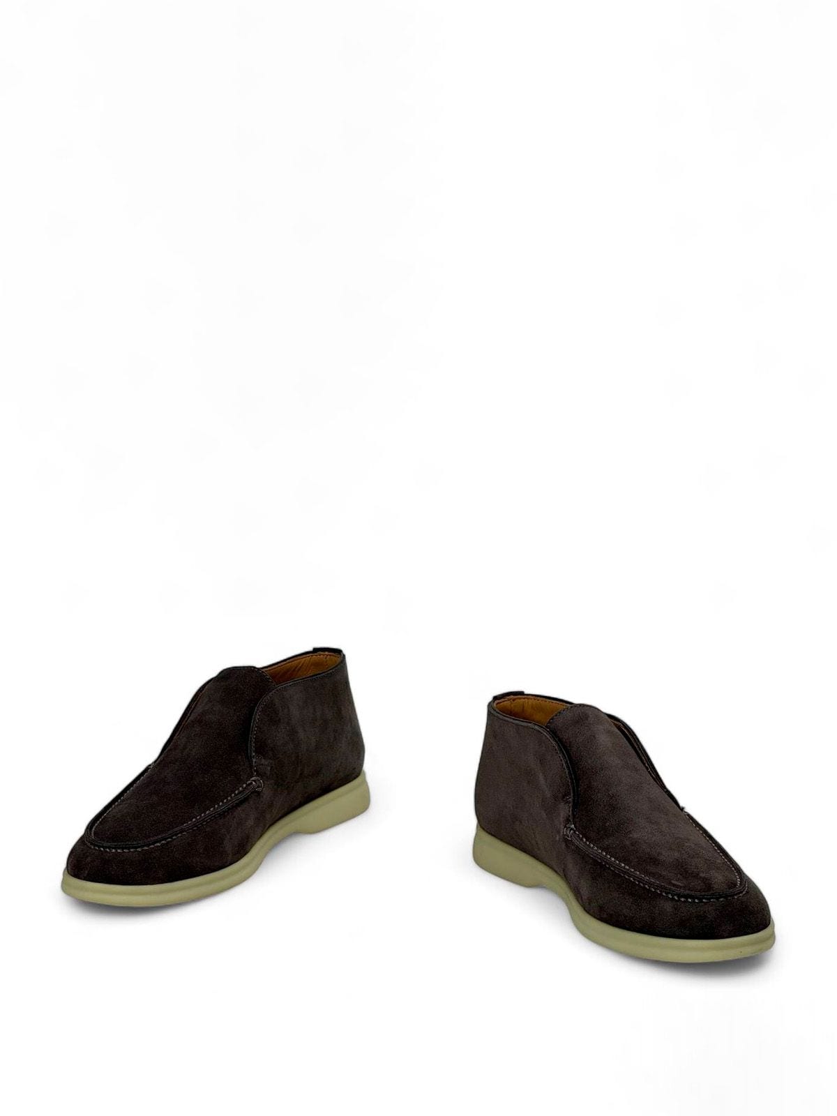 Loro Piana Лоферы высокие из замши Коричневый