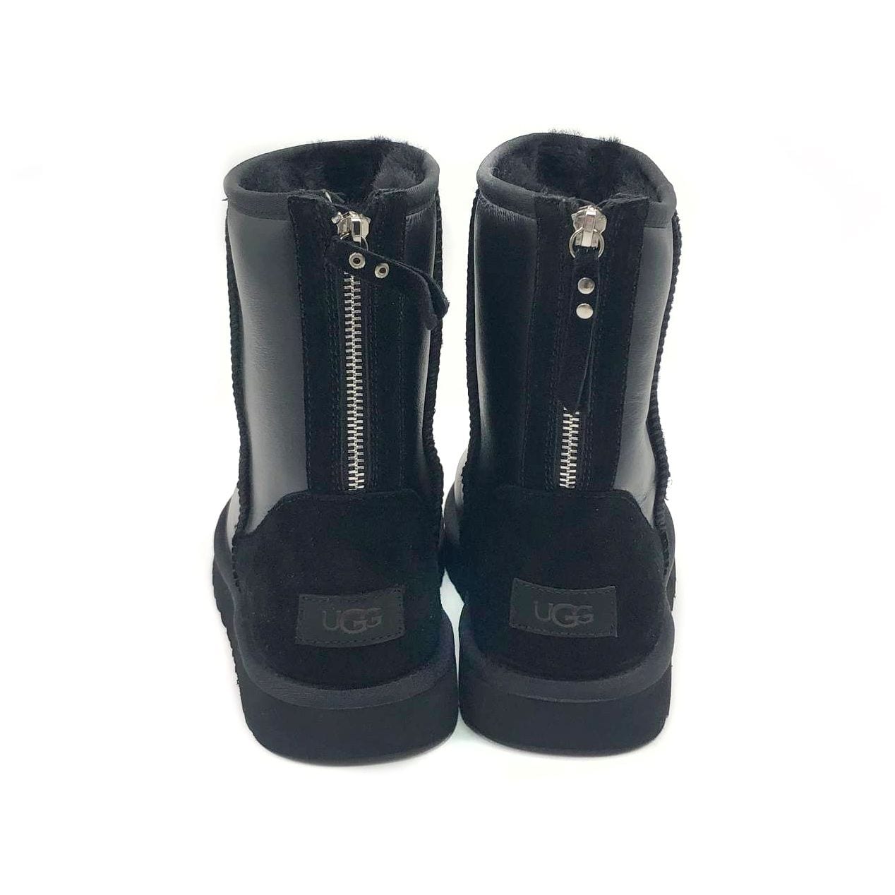 Man Classic Mini Zip Metallic Black