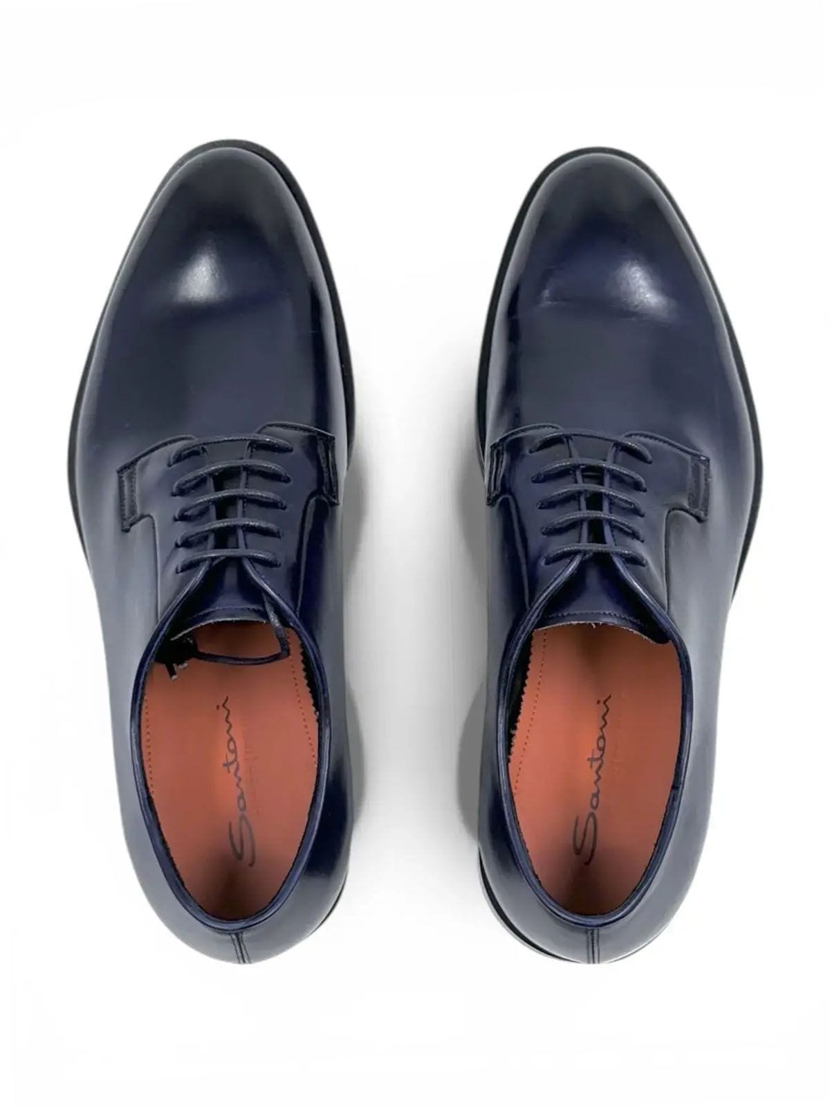 Santoni Туфли из кожи Темно-синий