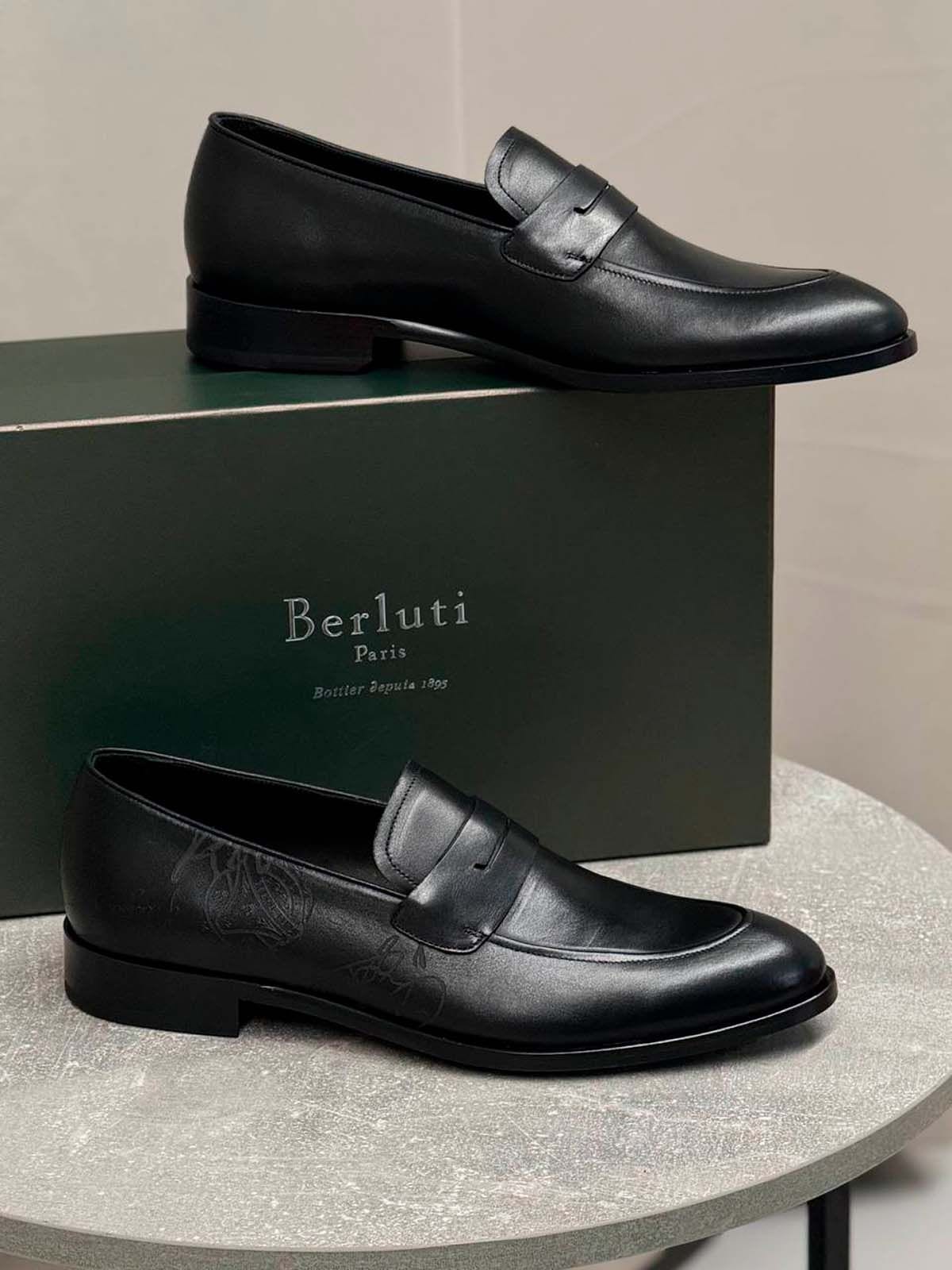 Berluti Лоферы из кожи Черный