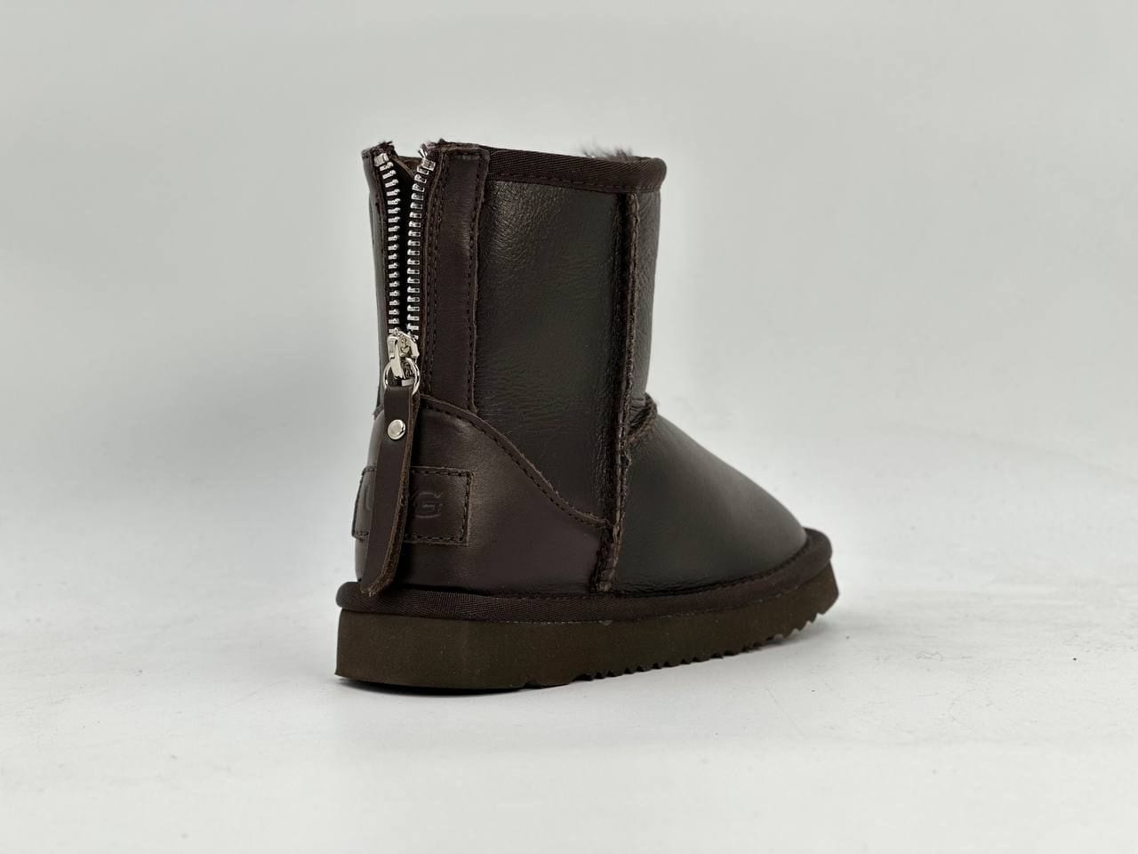 Kids Zip Metallic Chocolate