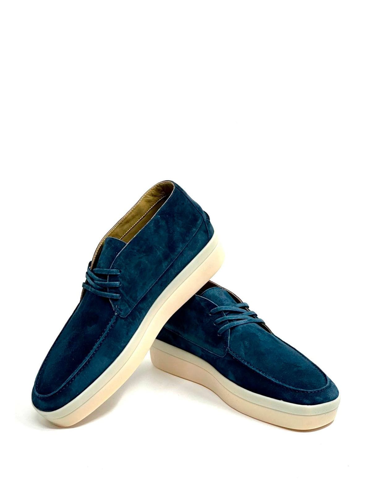 Loro Piana Лоферы высокие из замши Синий