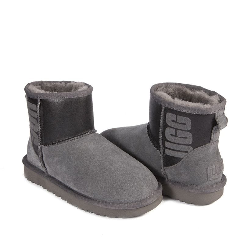 Classic Mini Rubber Boot Grey Black