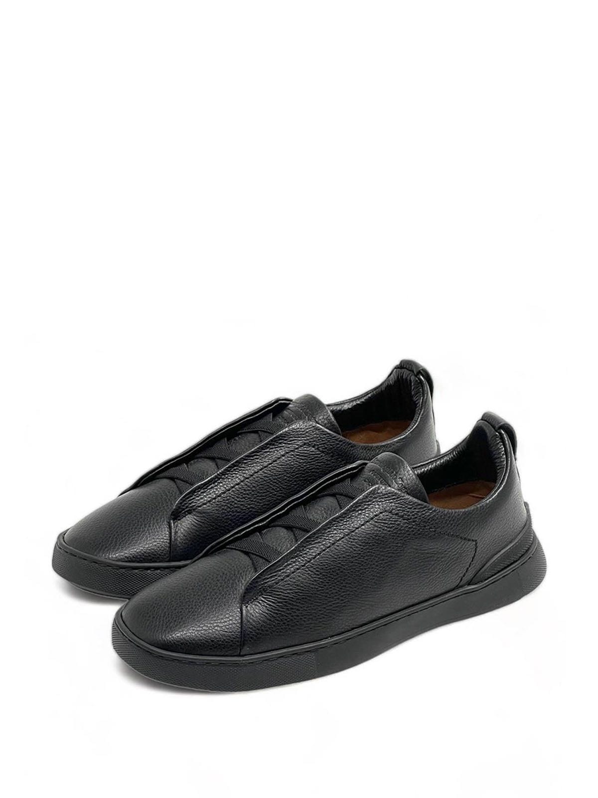 Ermenegildo Zegna Кеды из кожи Черный