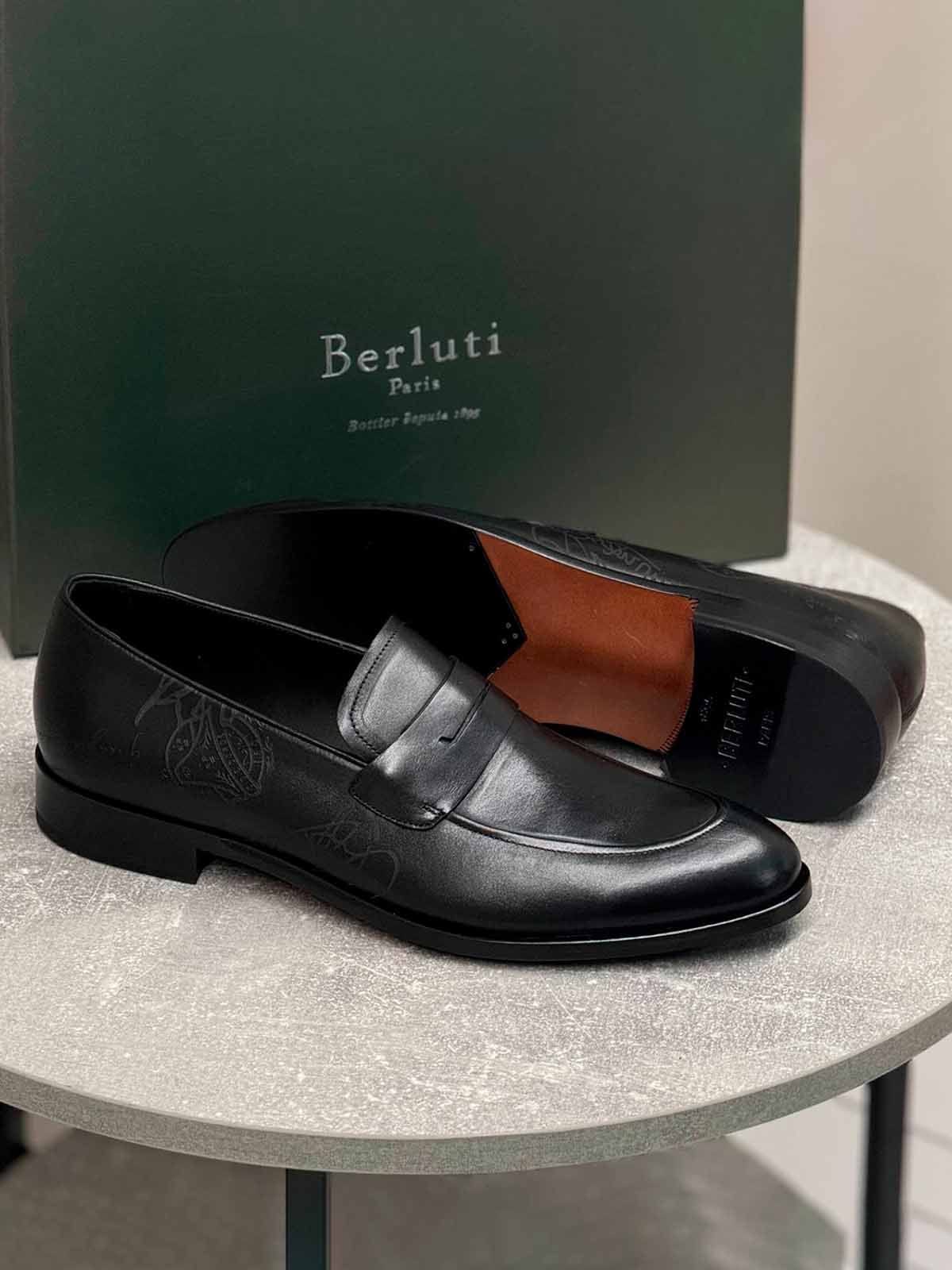 Berluti Лоферы из кожи Черный