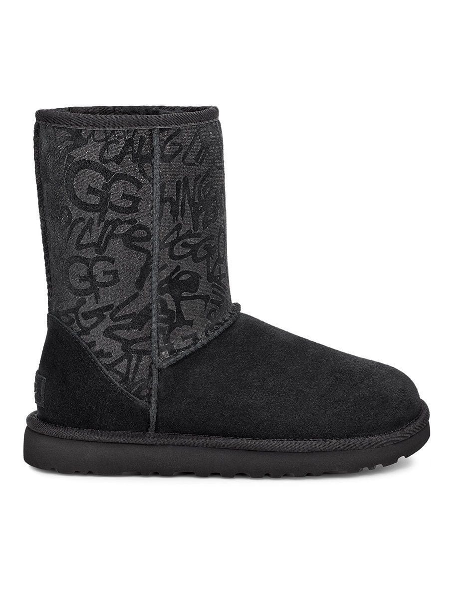 Classic Short Sparkle Graffiti Black