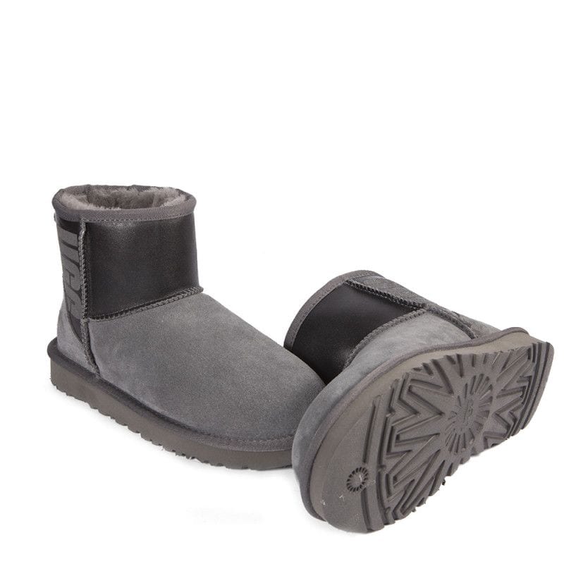 Classic Mini Rubber Boot Grey Black