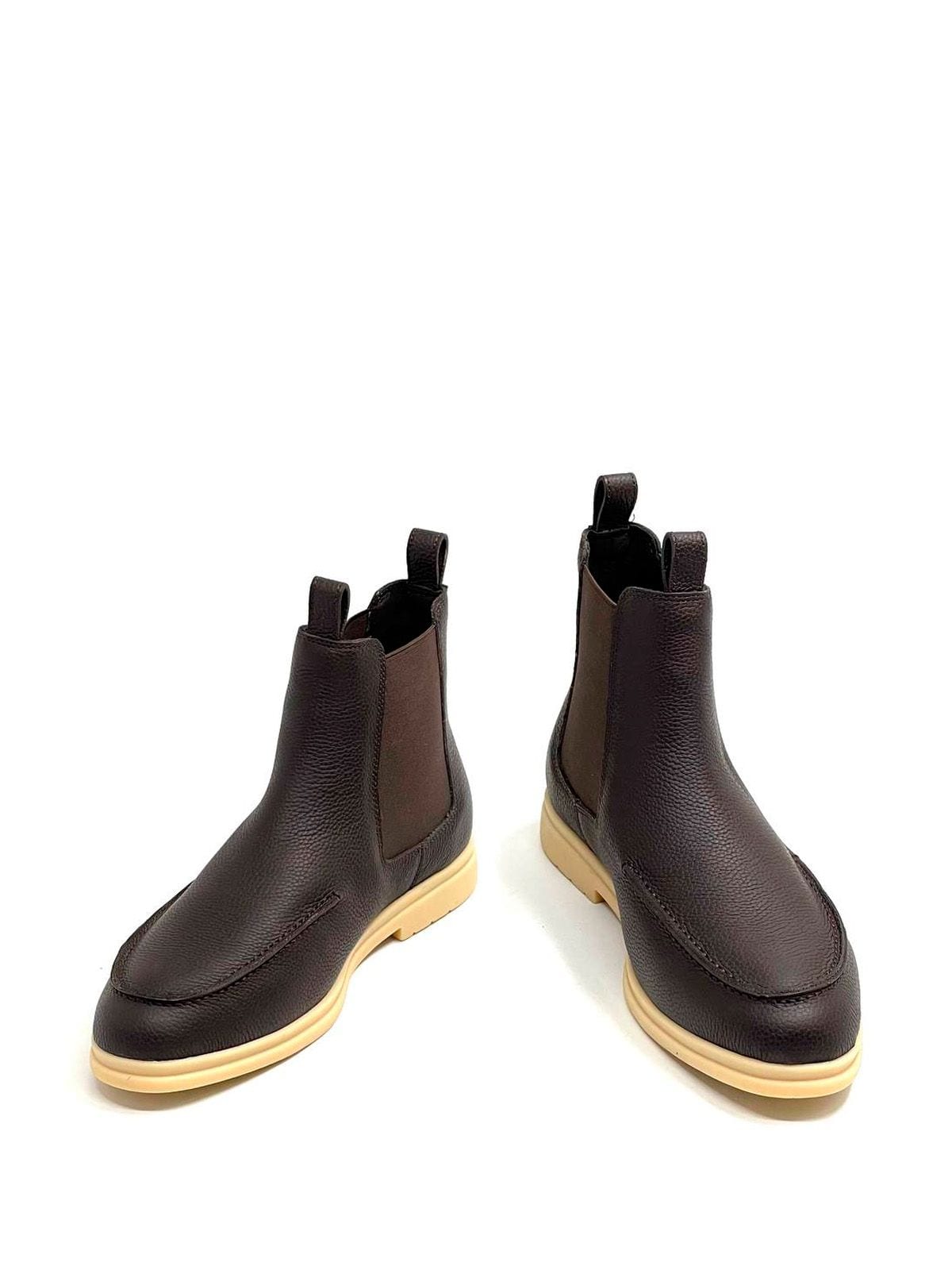 Loro Piana Челси из кожи Коричневый