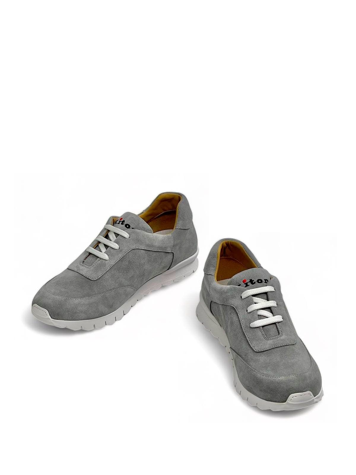 Kiton Кроссовки из замши Серый