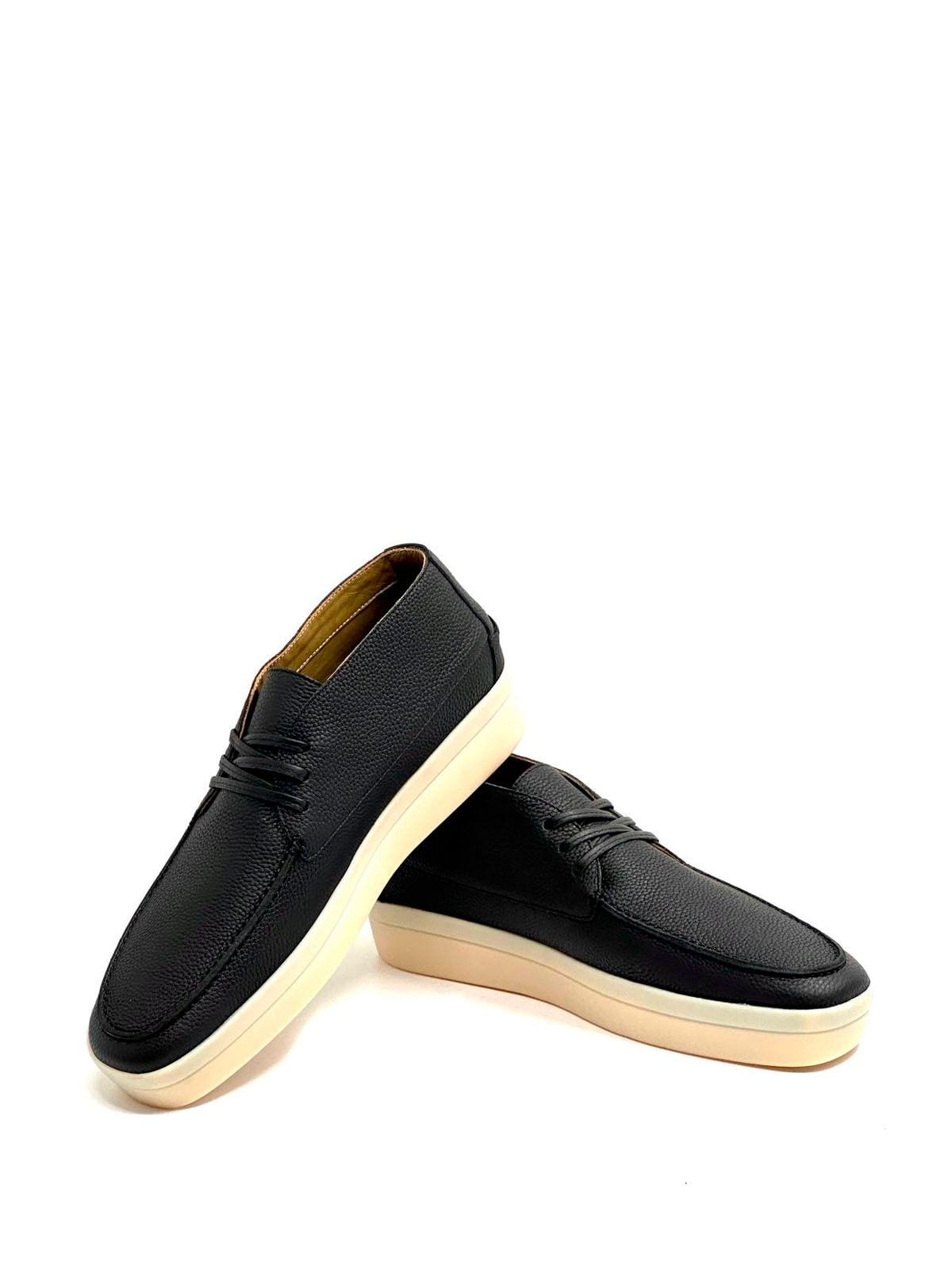 Loro Piana Лоферы высокие из кожи Черный