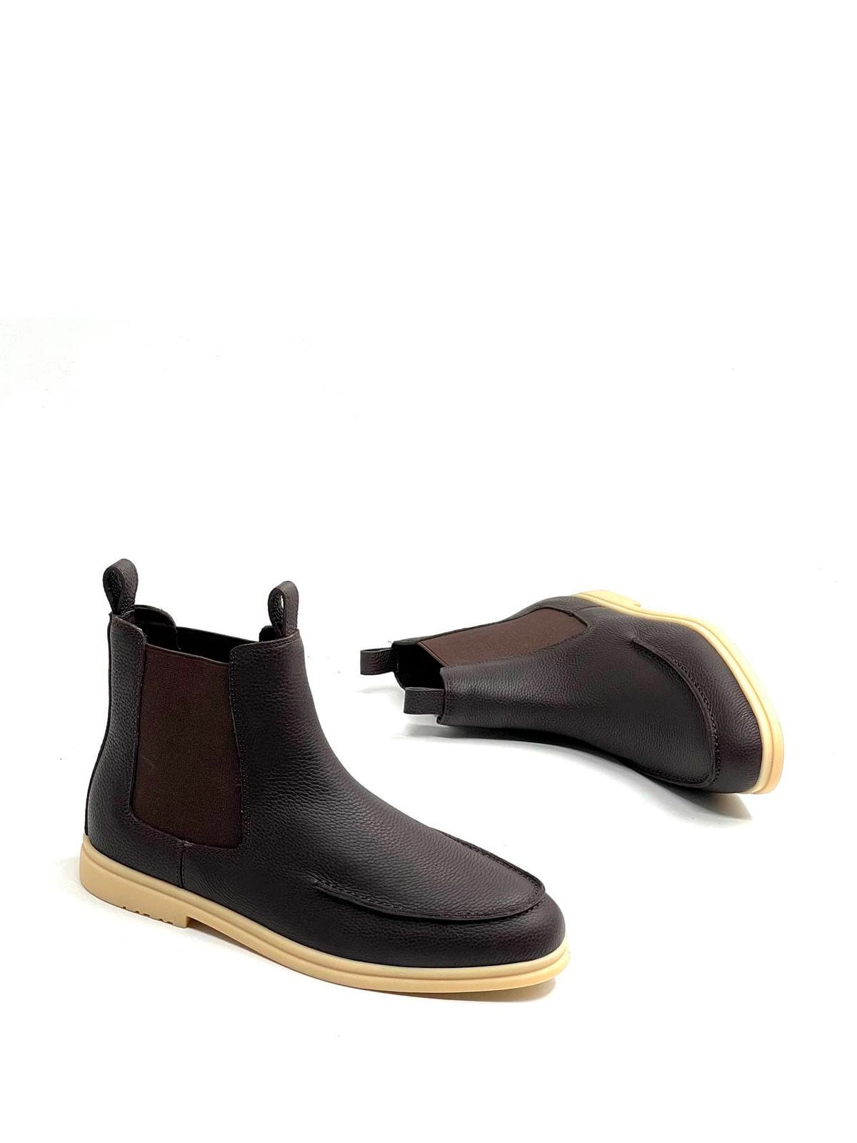 Loro Piana Челси из кожи Коричневый