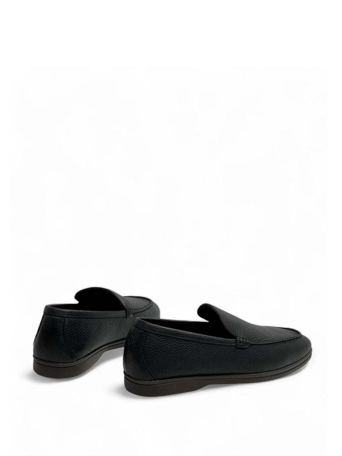 Loro Piana Лоферы из кожи Черный