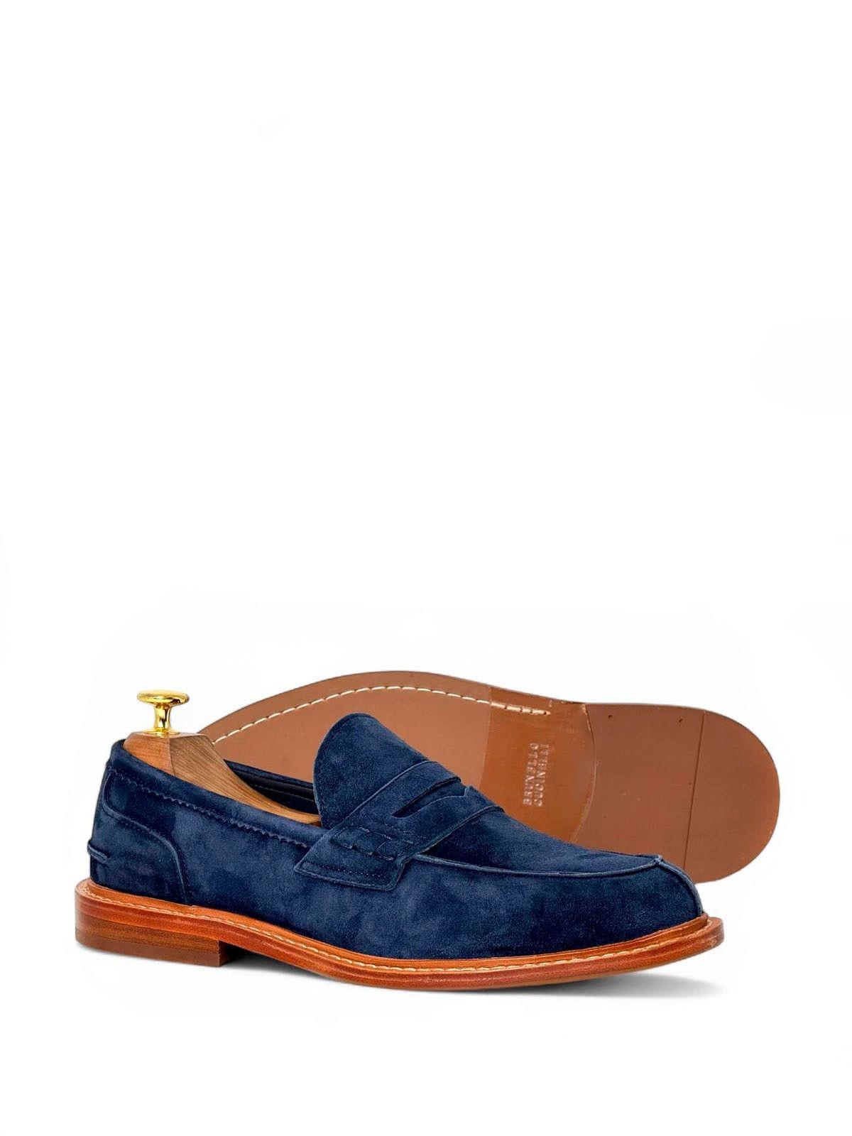 Brunello Cucinelli Лоферы из замши Синий
