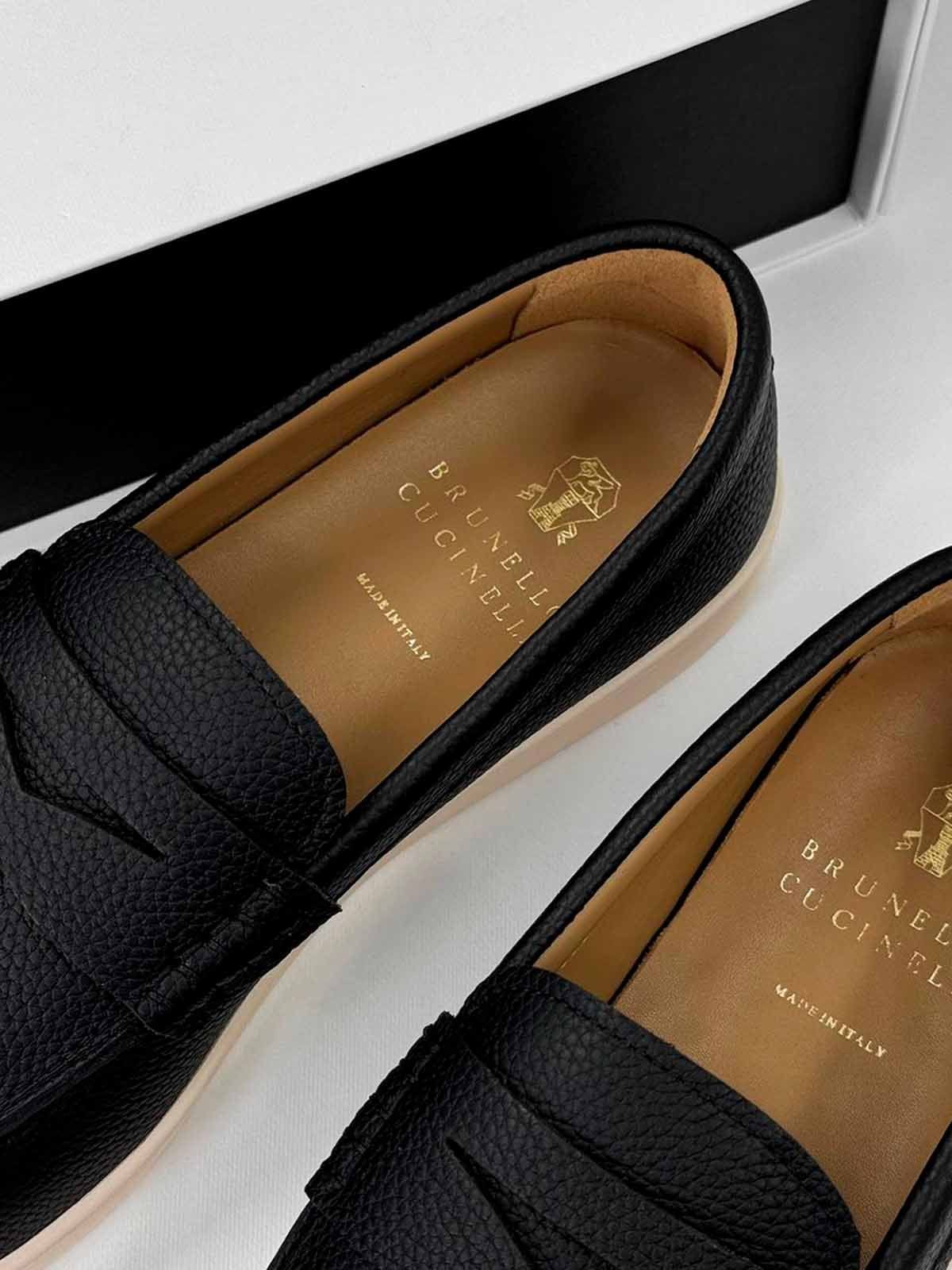 Brunello Cucinelli Лоферы из кожи Черный