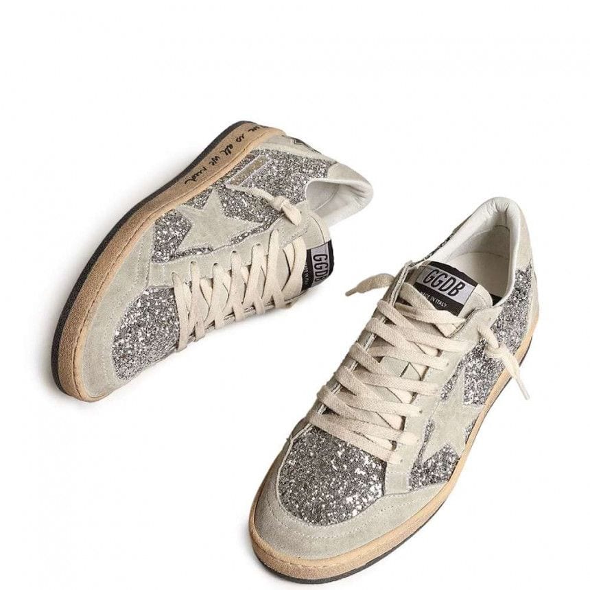 Golden Goose Superstar Ball Star and Glitter Heel Tab